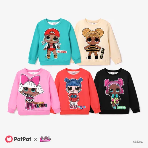 L.O.L. SURPRISE! Kid Girl Letter Characters Print Pullover Sweatshirt