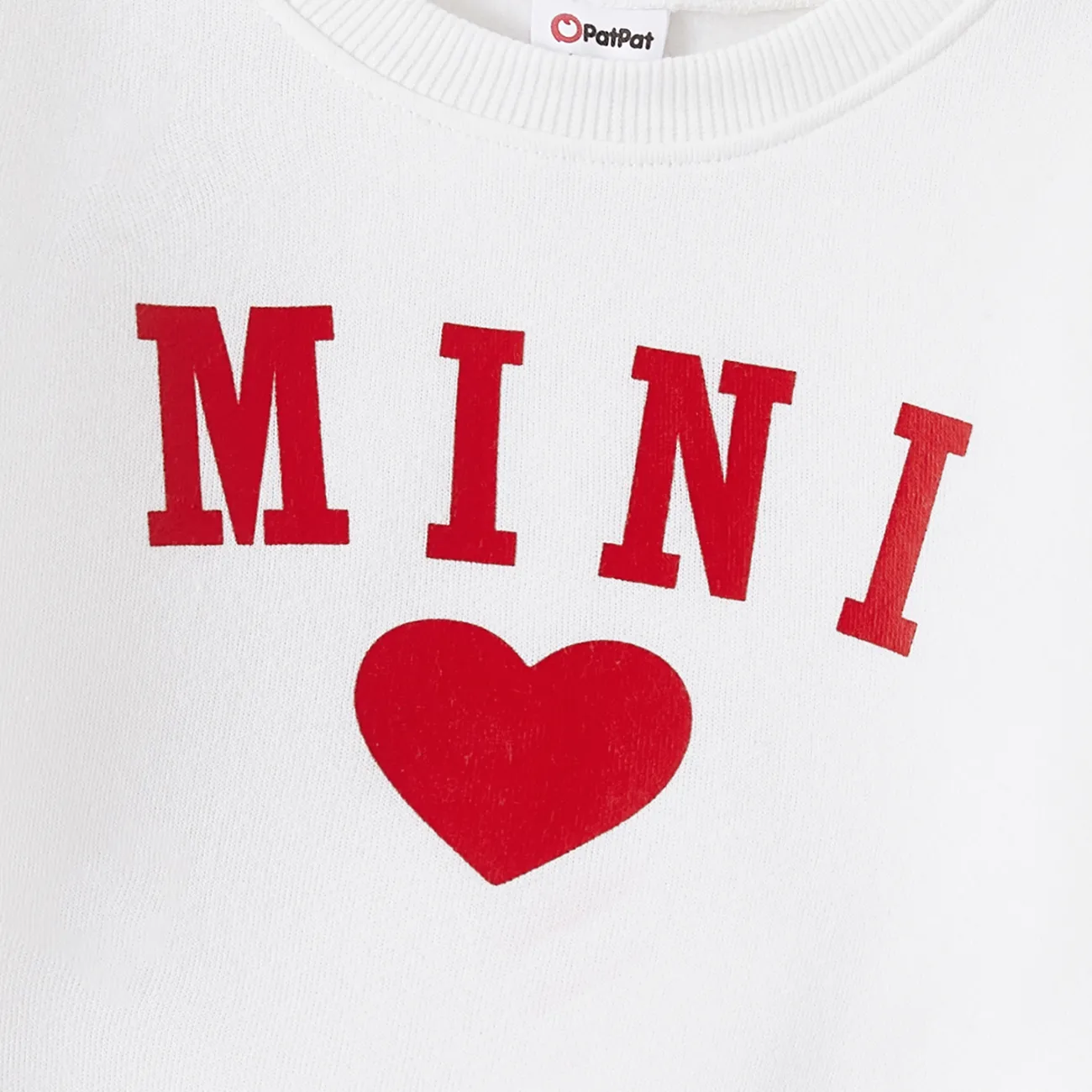 Mommy and Me Solid Letters & Love Print Long-sleeve Tops Only BDT 1,205
