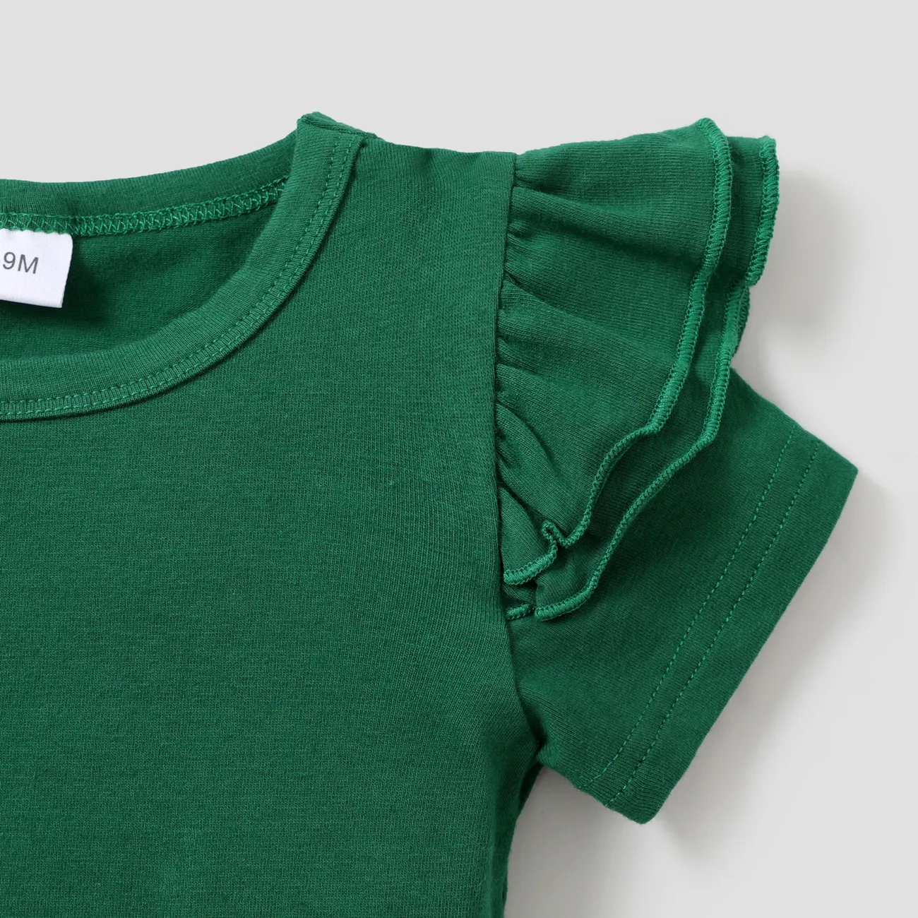 3件 嬰兒 女 甜美 短袖 嬰兒套裝 綠色 big image 1