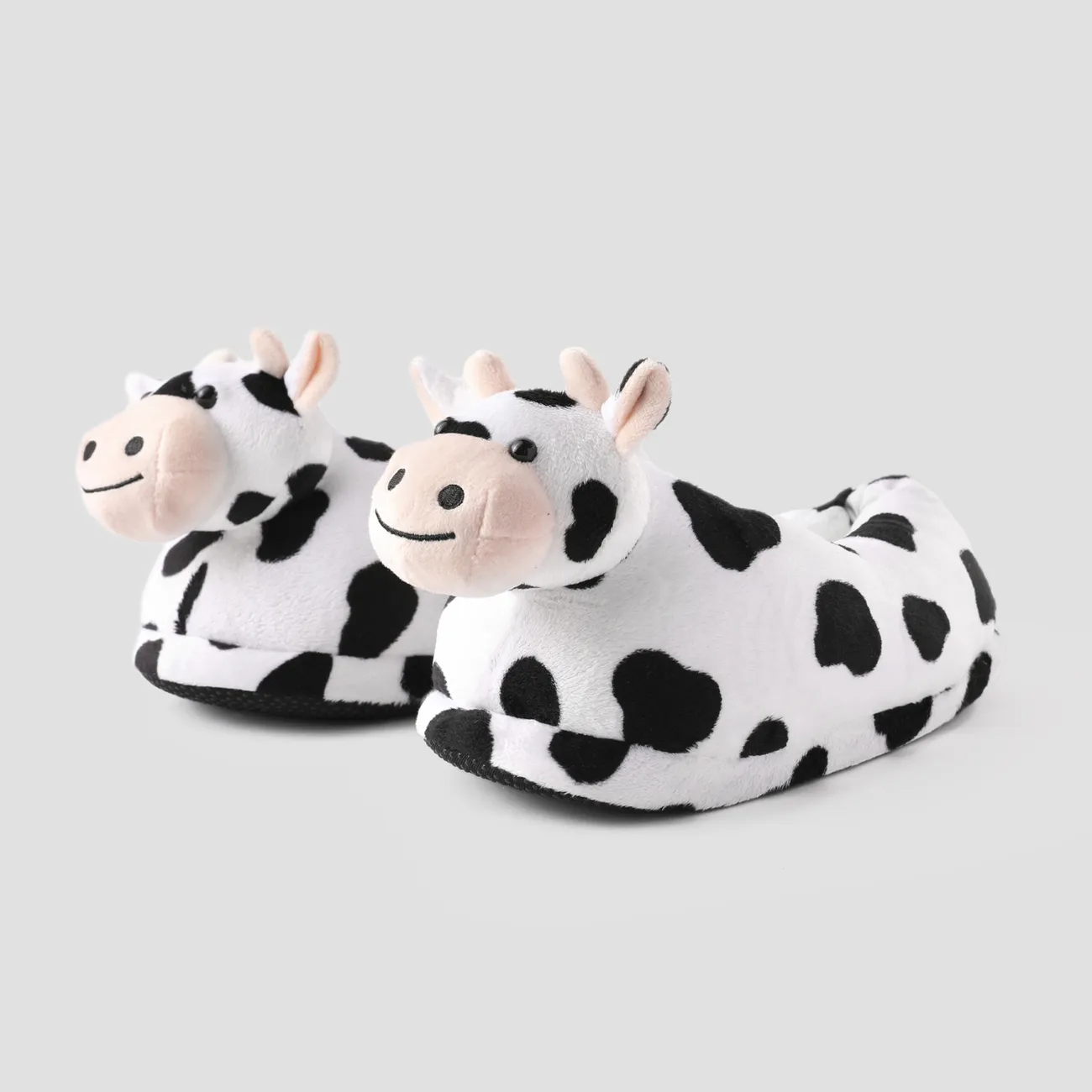 Family Matching Plush Cow Animal Slippers  big image 1