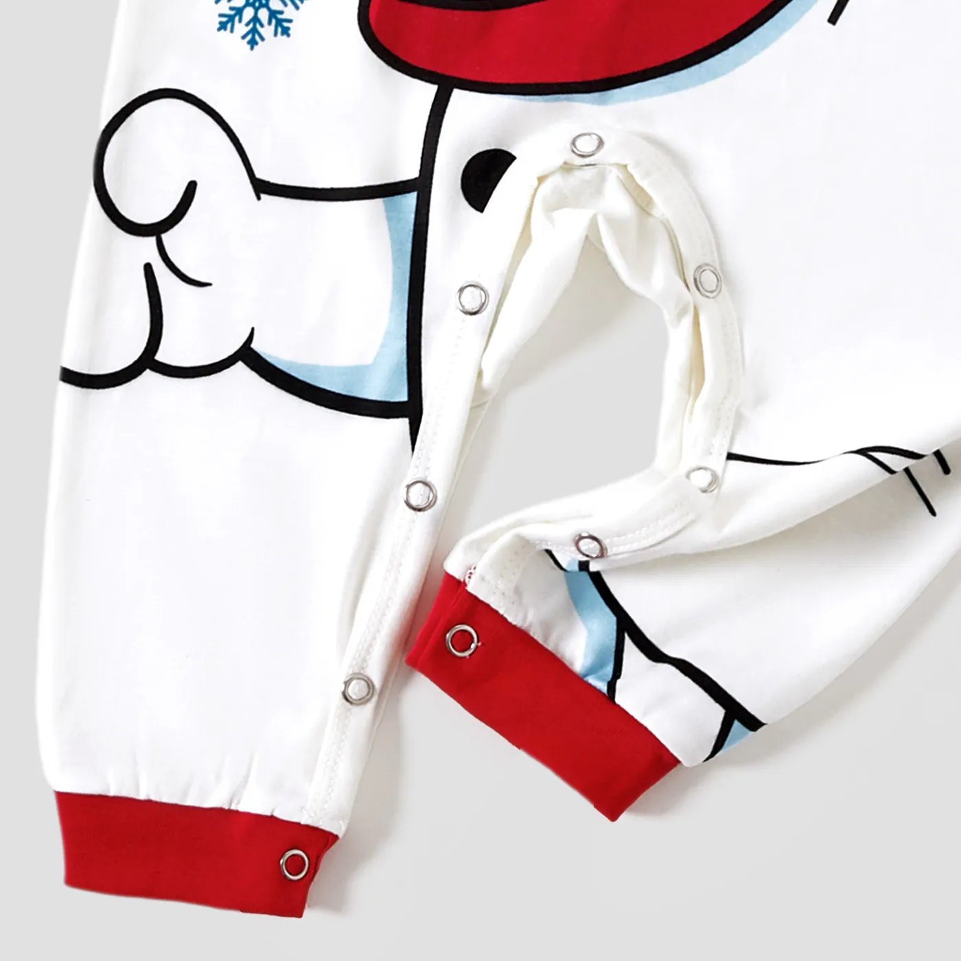 Christmas Snowman Family Matching Pajamas Sets (Flame Resistant) Red image 5