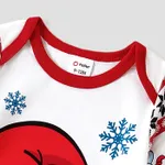 Christmas Snowman Family Matching Pajamas Sets (Flame Resistant) Red image 3