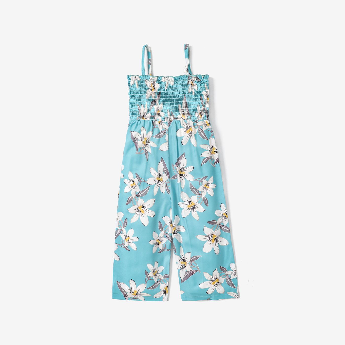

Toddler Girl Sweet Floral Print Smocked Slip Jumpsuits