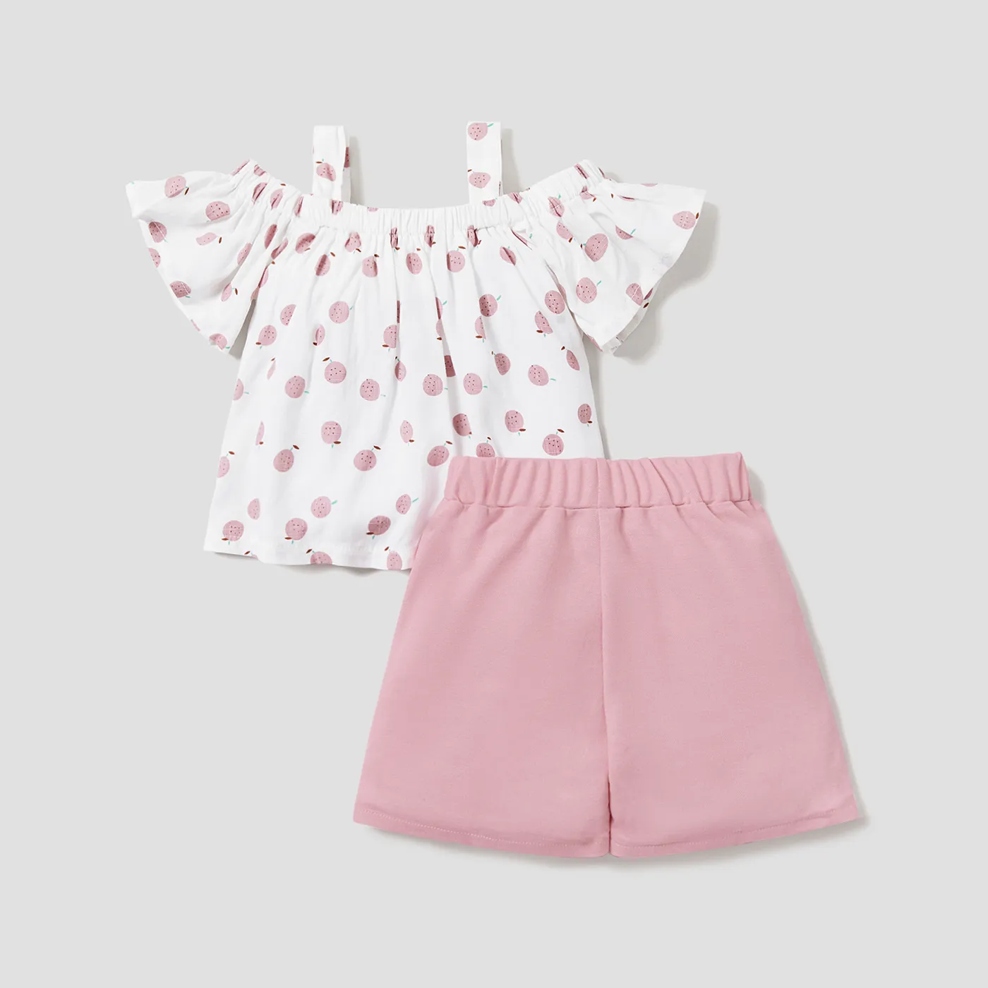 2-piece Toddler Girls Fruit Print Bow Top and Shorts Set  image 2