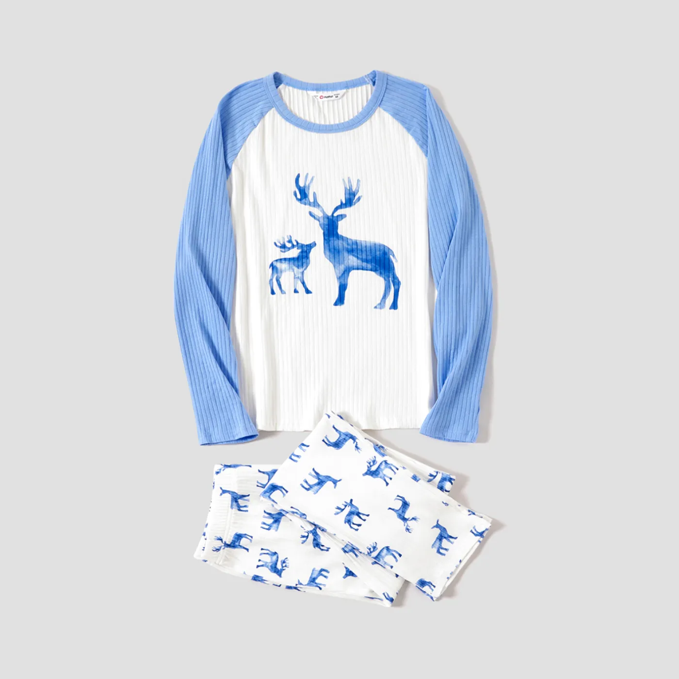 Noël Matching Deer Print Family Snug- Pyjamas Ajustés