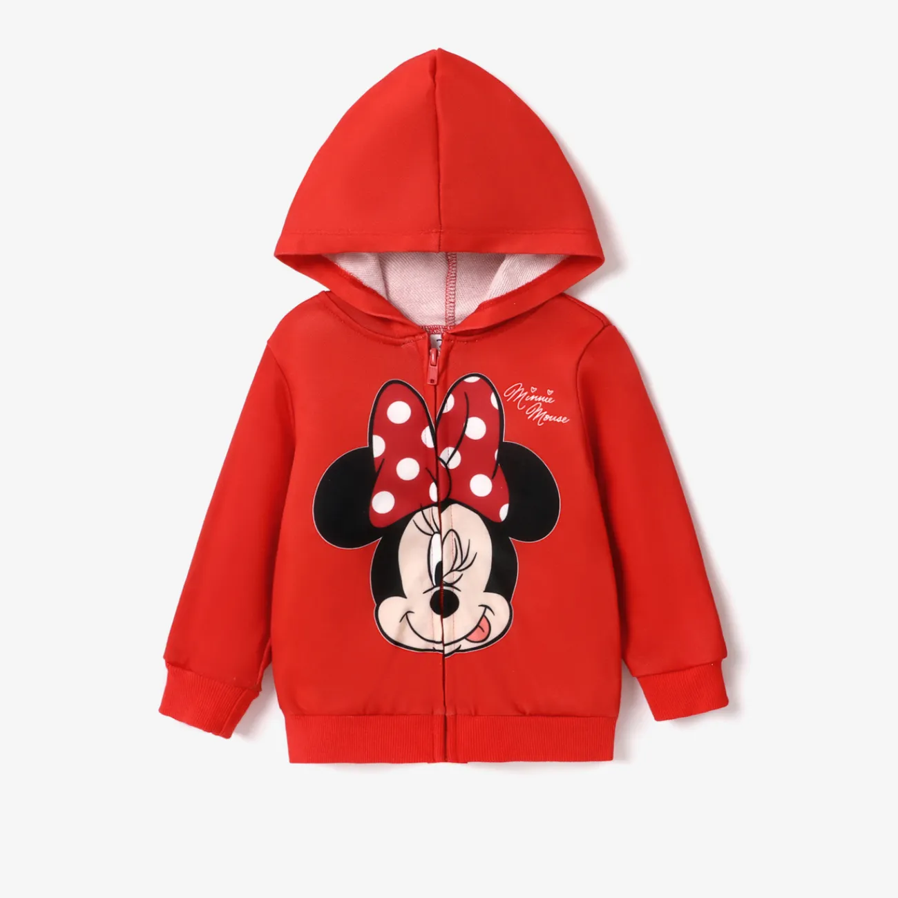 Disney Mickey and Friends Toddler Girl Character Print Long-sleeve Jacket or Pants Red-2 big image 1