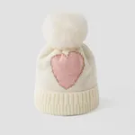 Baby's heart-shaped thickened warm wool knitted hat  image 6
