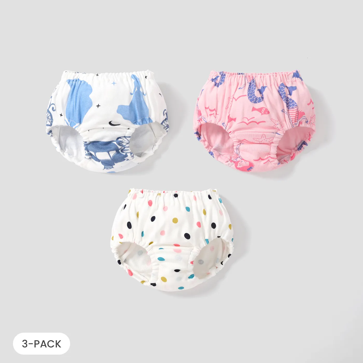 3pcs Kid Girl Cotton Cute Printed Pattern Underwear Set
