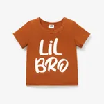 Baby Boy Letters Print Short-sleeve Tee Reddishbrown