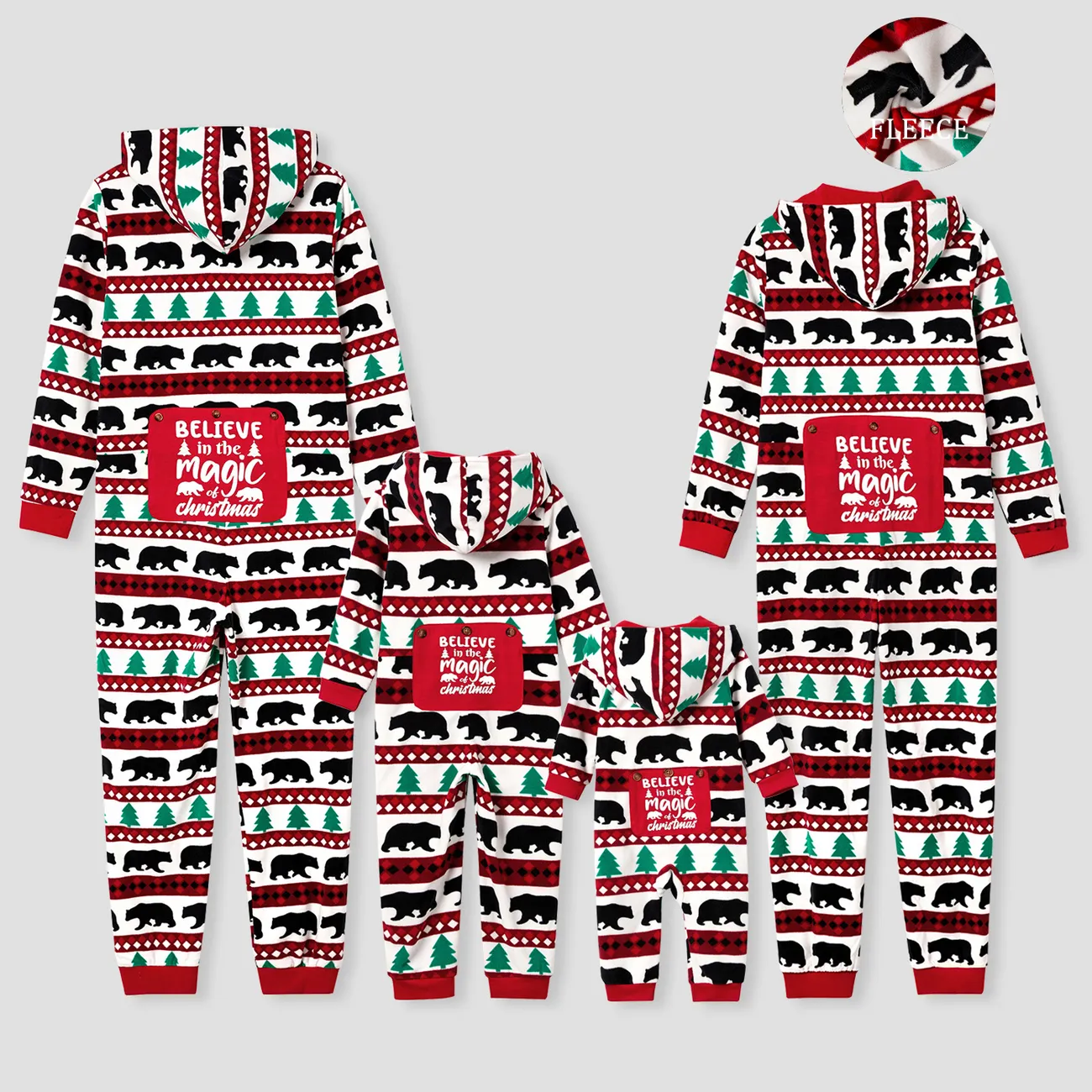 Christmas Family Matching Festival Theme All-over Print Long-sleeve Pajamas Sets(Flame resistant) big image 1