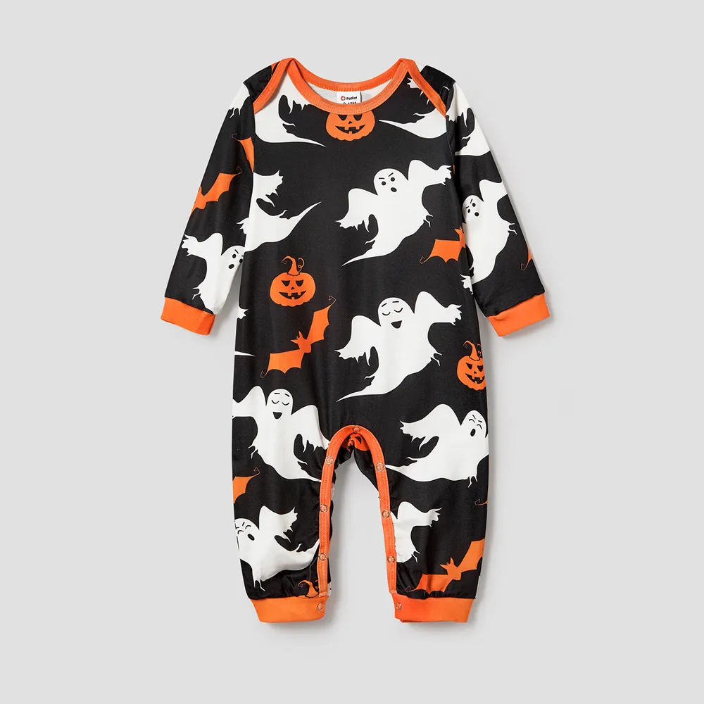 Halloween Family Matching Letter & Pumpkin Print Pajamas Sets (Flame Resistant)
big image 2