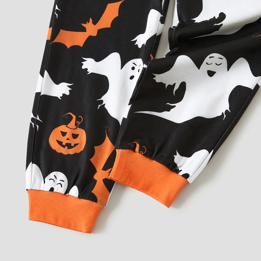 Halloween Family Matching Letter & Pumpkin Print Pajamas Sets (Flame Resistant)
  big image 10
