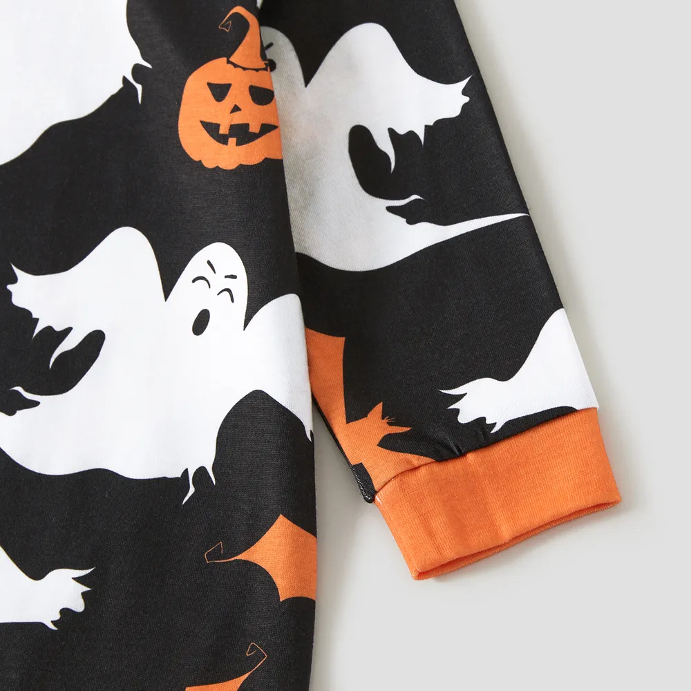 Halloween Family Matching Letter & Pumpkin Print Pajamas Sets (Flame Resistant)
  big image 4