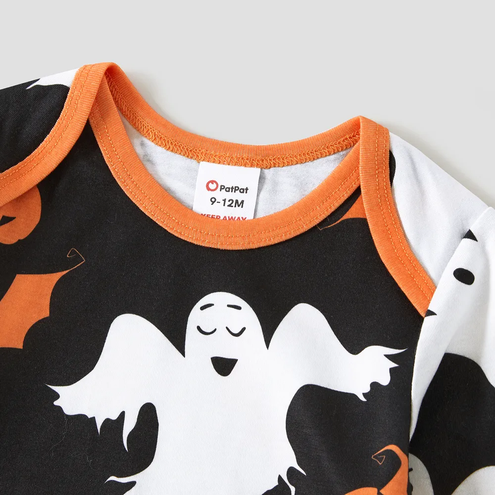 Halloween Family Matching Letter & Pumpkin Print Pajamas Sets (Flame Resistant)
  big image 3