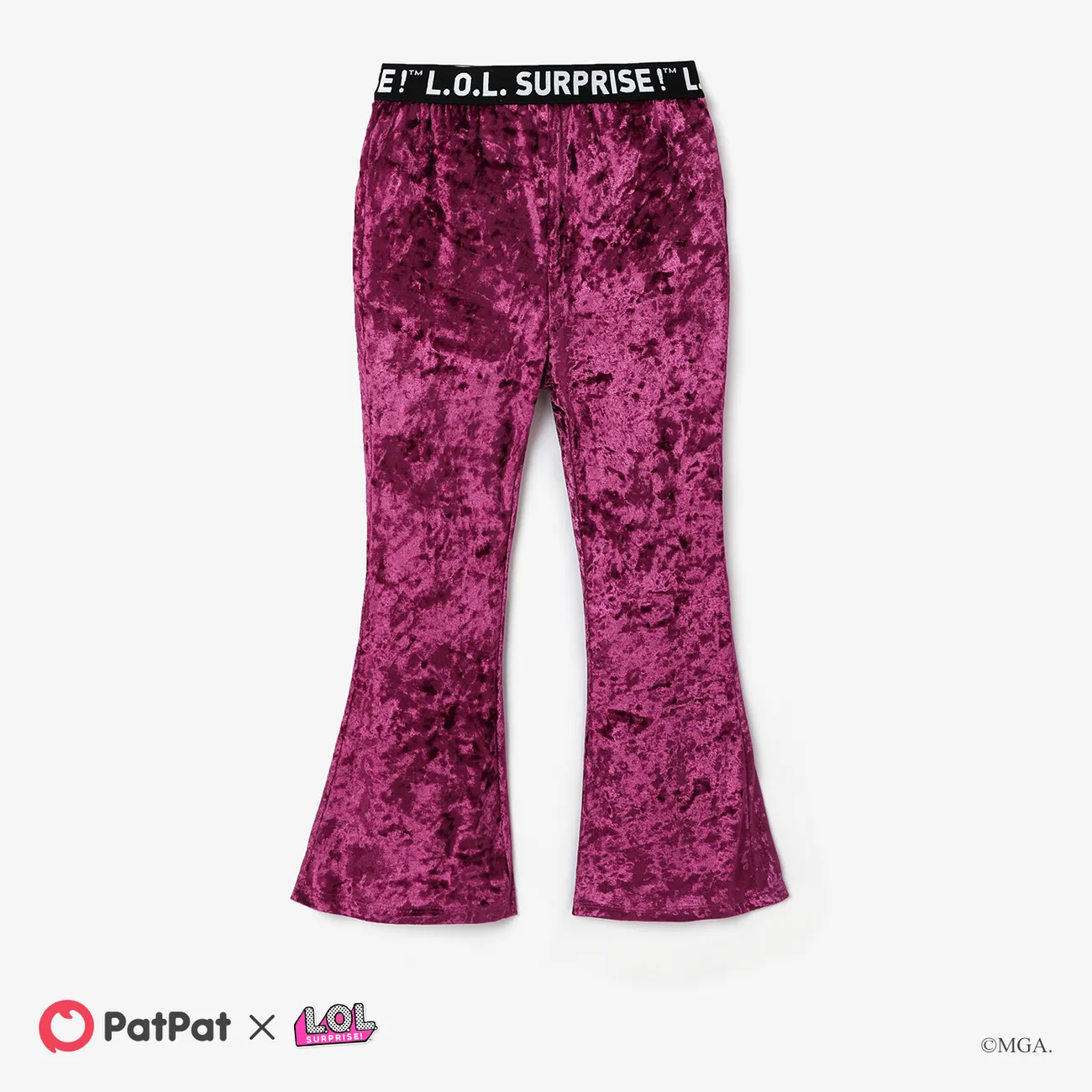 L.O.L. SURPRISE! Kid Girl Graphic Velvet Long-sleeve Hooded Jacket or Bell Pant big image 1