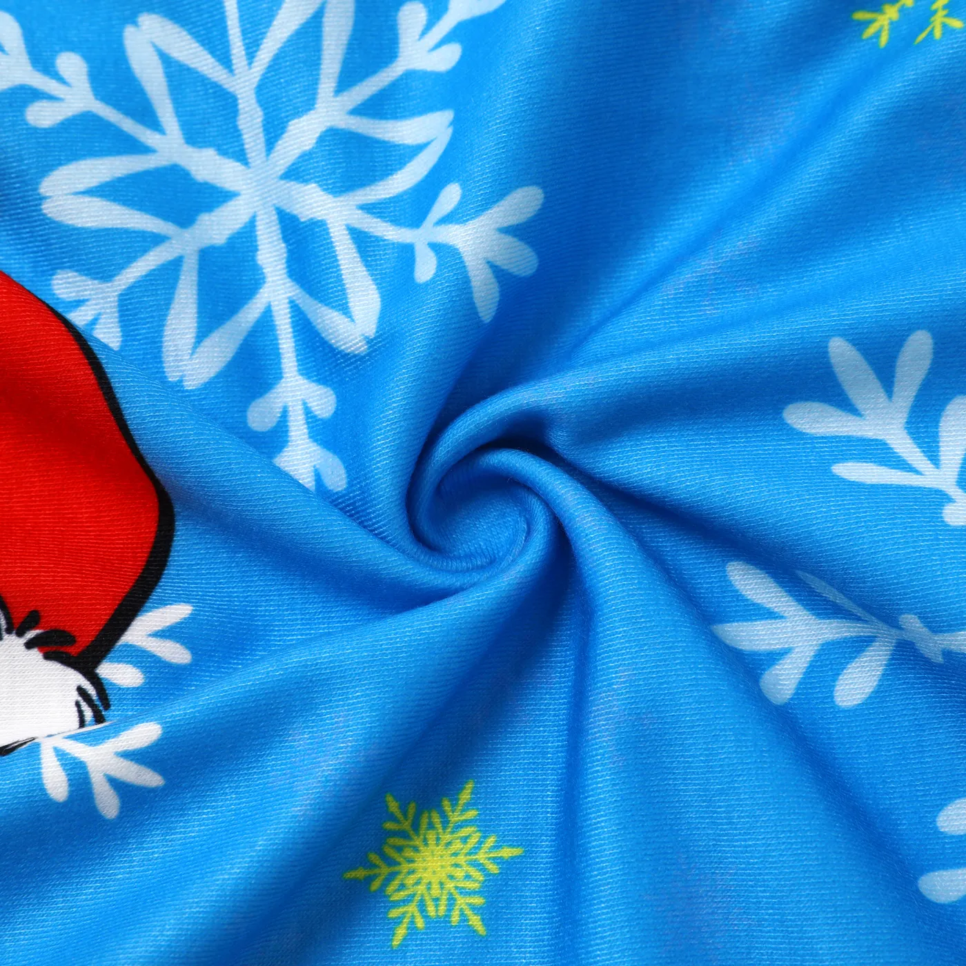 The Smurfs Christmas Pattern Print Colorblock Family Matching Onesies Pajamas(Flame Resistant) Blue image 6