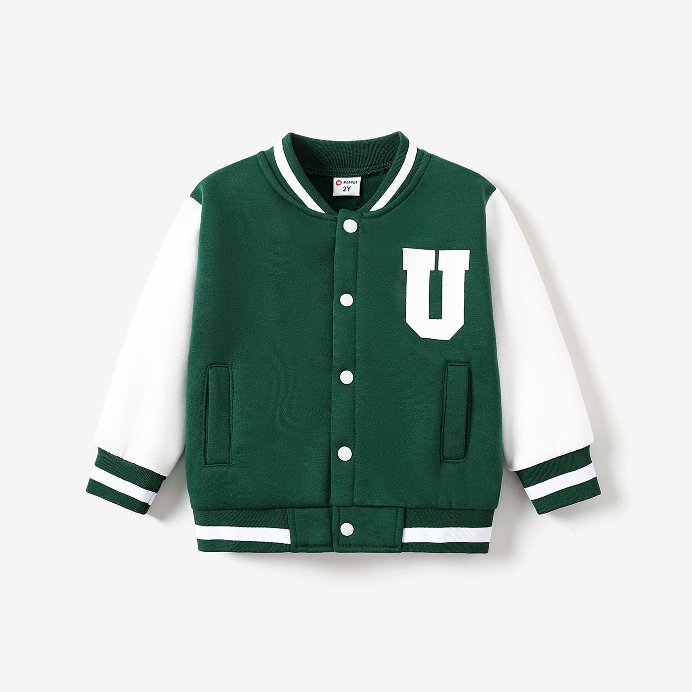 Toddler Girl/Boy Letter Pattern Baseball Long-sleeves Coat
