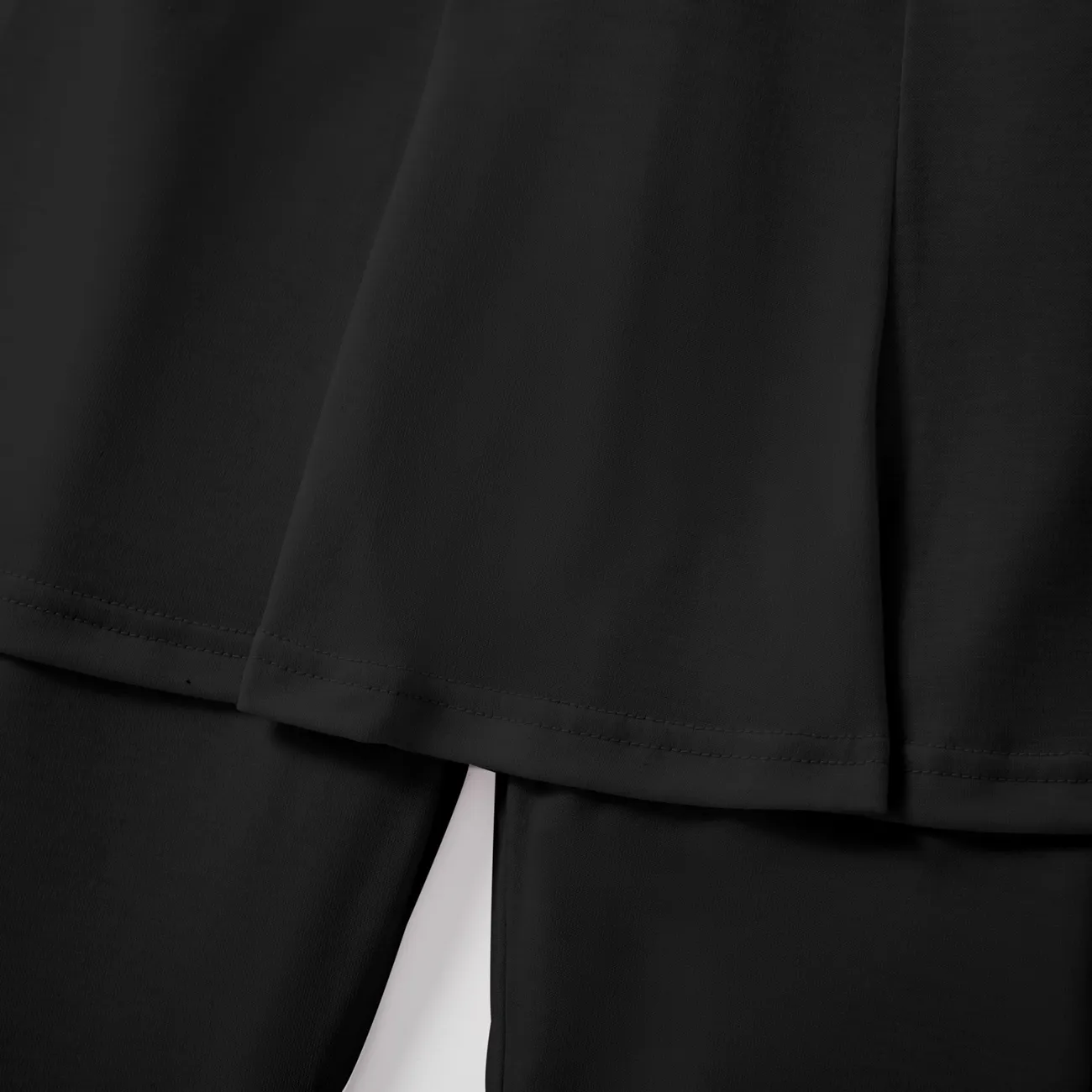 طفل فتاة بلون السراويل طماق فو اثنين تنورة أسود big image 1