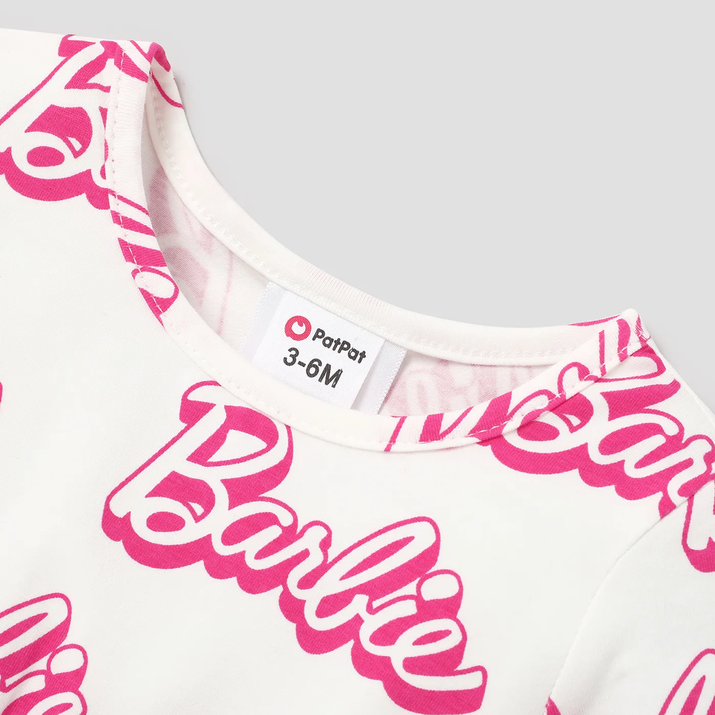 Barbie Baby Girl Cotton Letter Print Sesh Tutu Skirt  White image 3