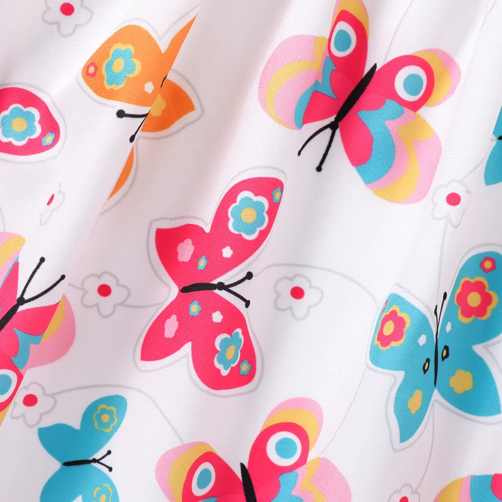 2 pezzi Bambini Vestito con gonna Ragazza Orlo a lattuga A tema animali big image 6