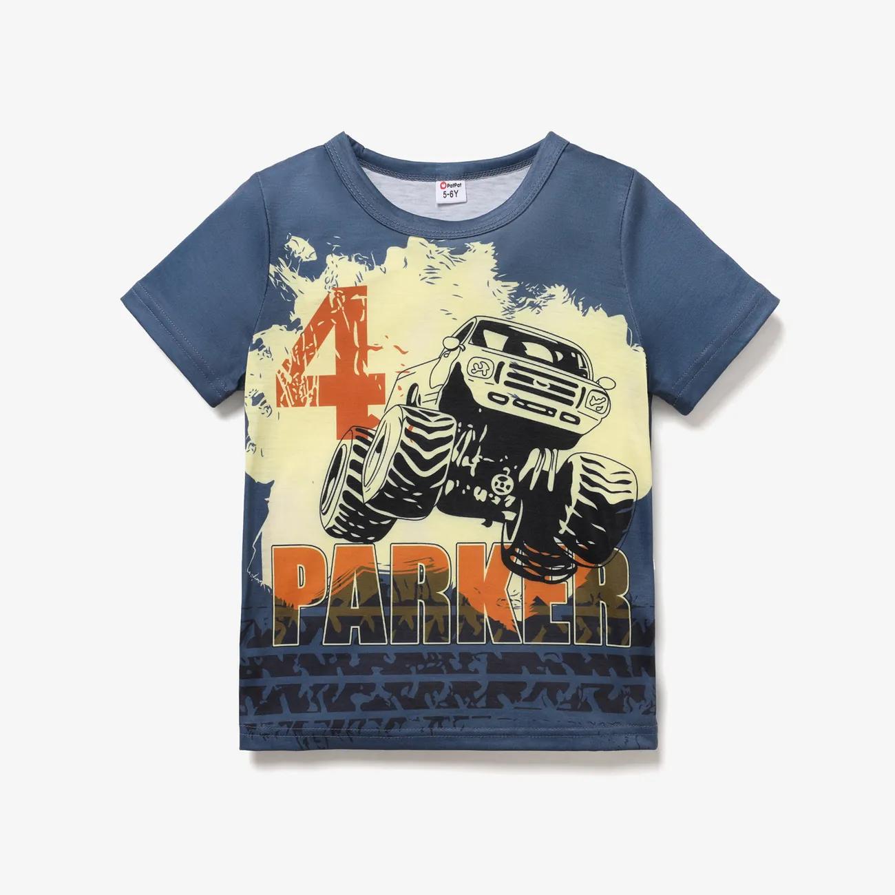Kid Boy Car Print Short-sleeve Tee big image 1