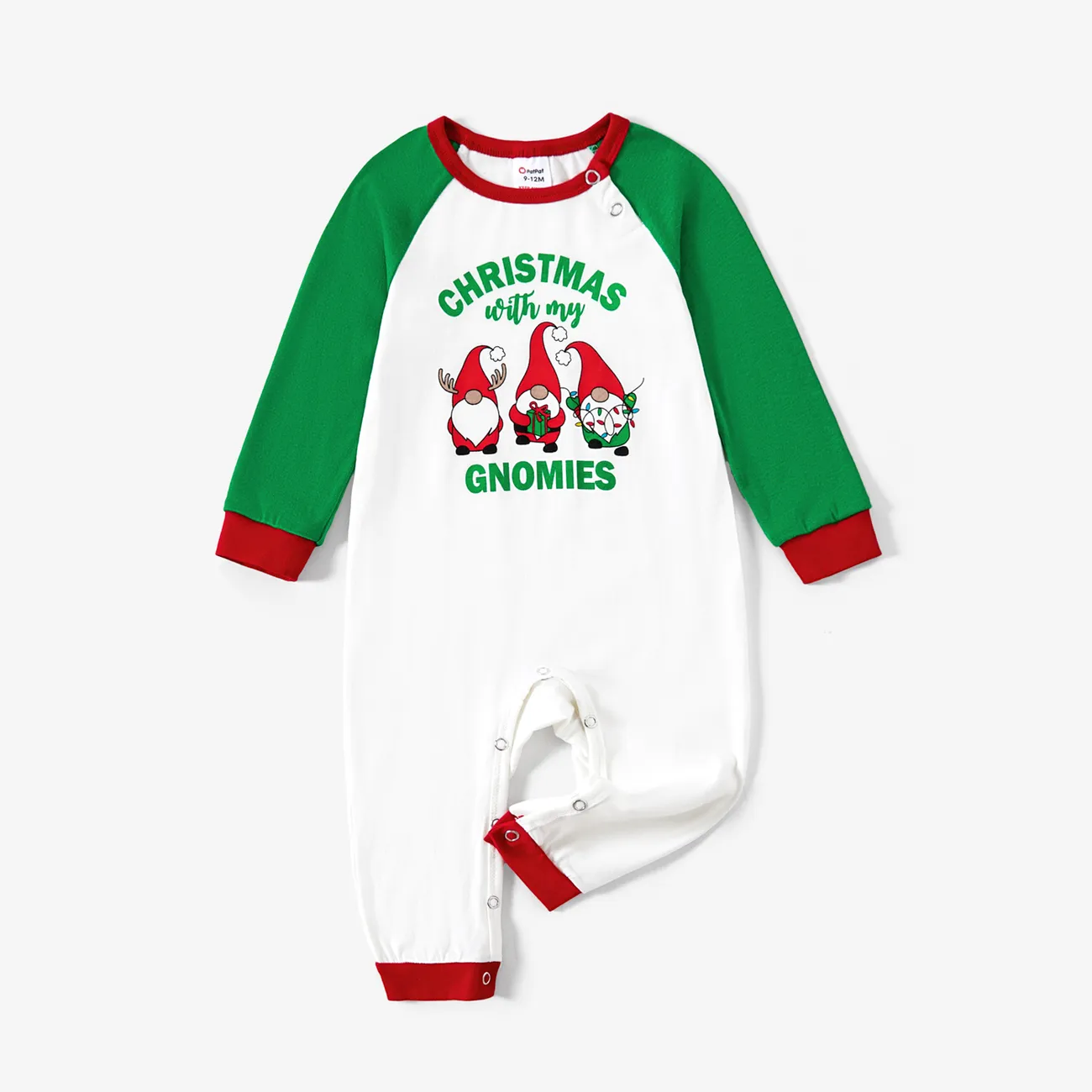 Christmas Family Matching Gnomies Print Long-sleeve Pajamas Sets(Flame resistant) big image 1