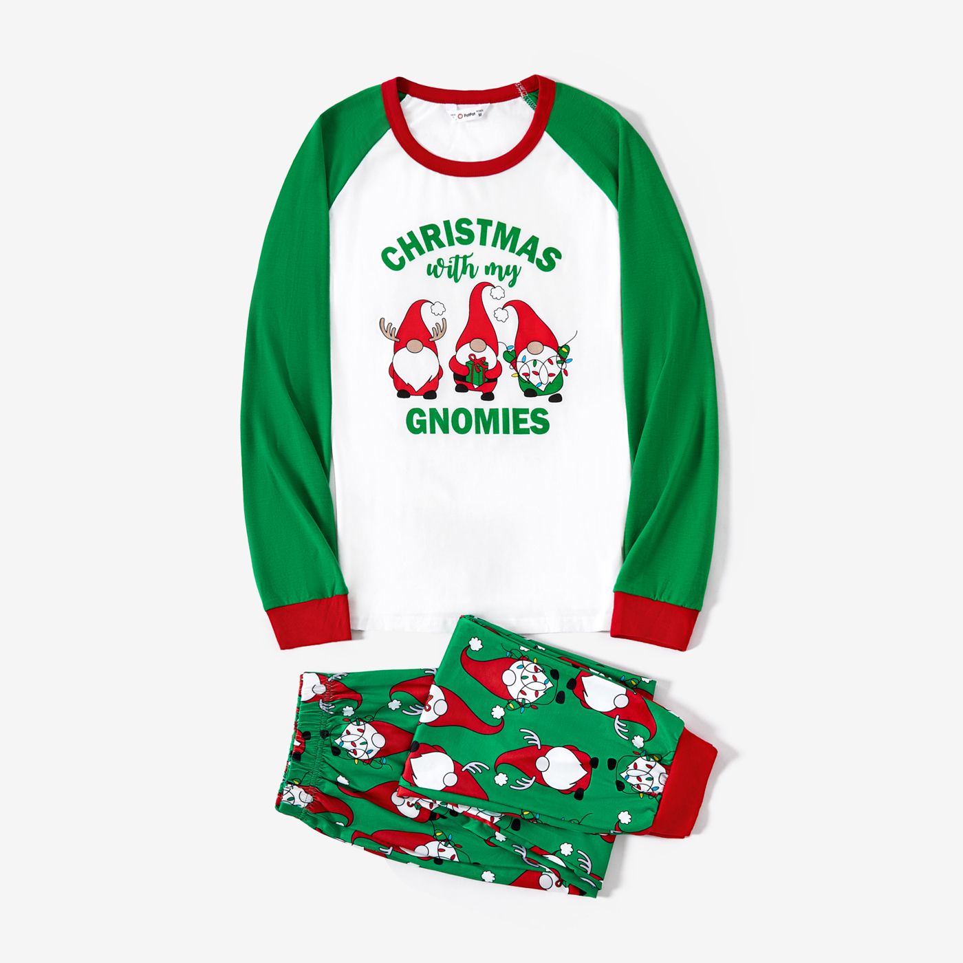 

Christmas Family Matching Gnomies Print Long-sleeve Pajamas Sets(Flame resistant)
