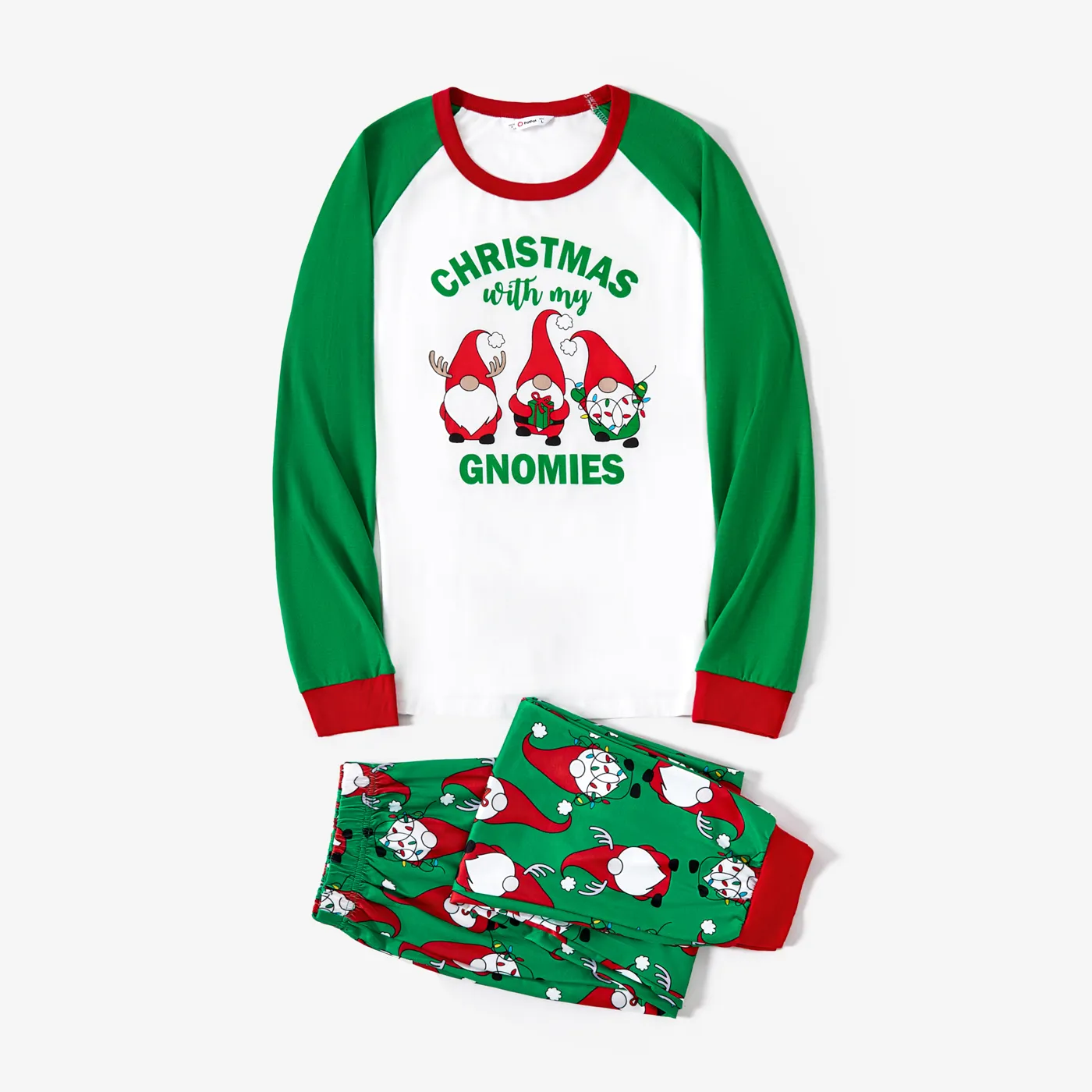 

Christmas Family Matching Gnomies Print Long-sleeve Pajamas Sets(Flame resistant)