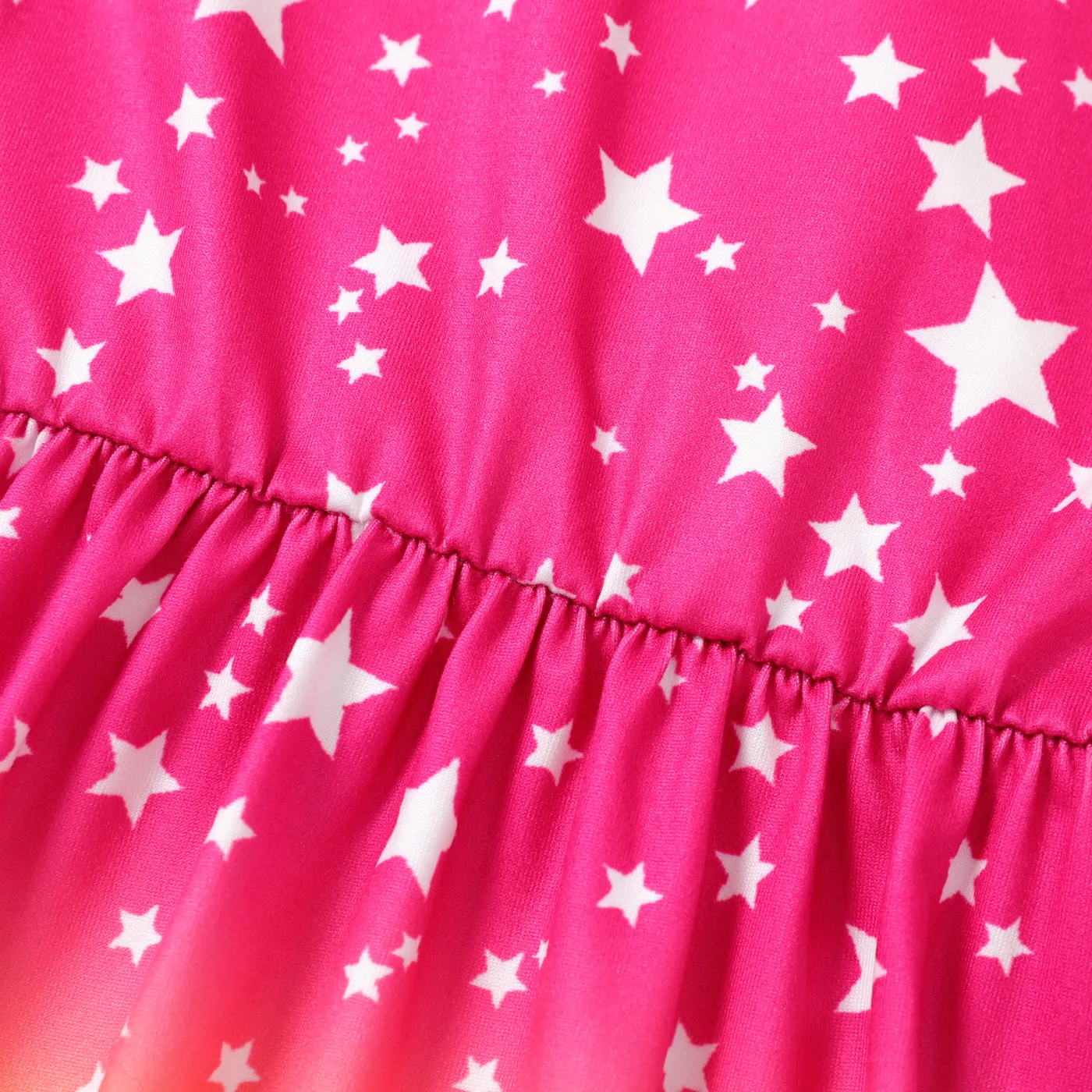 Kid Girl Unicorn Star Print Colorblock Slip Dress  image 6
