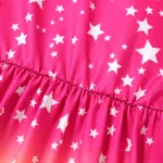 Kid Girl Unicorn Star Print Colorblock Slip Dress  image 6