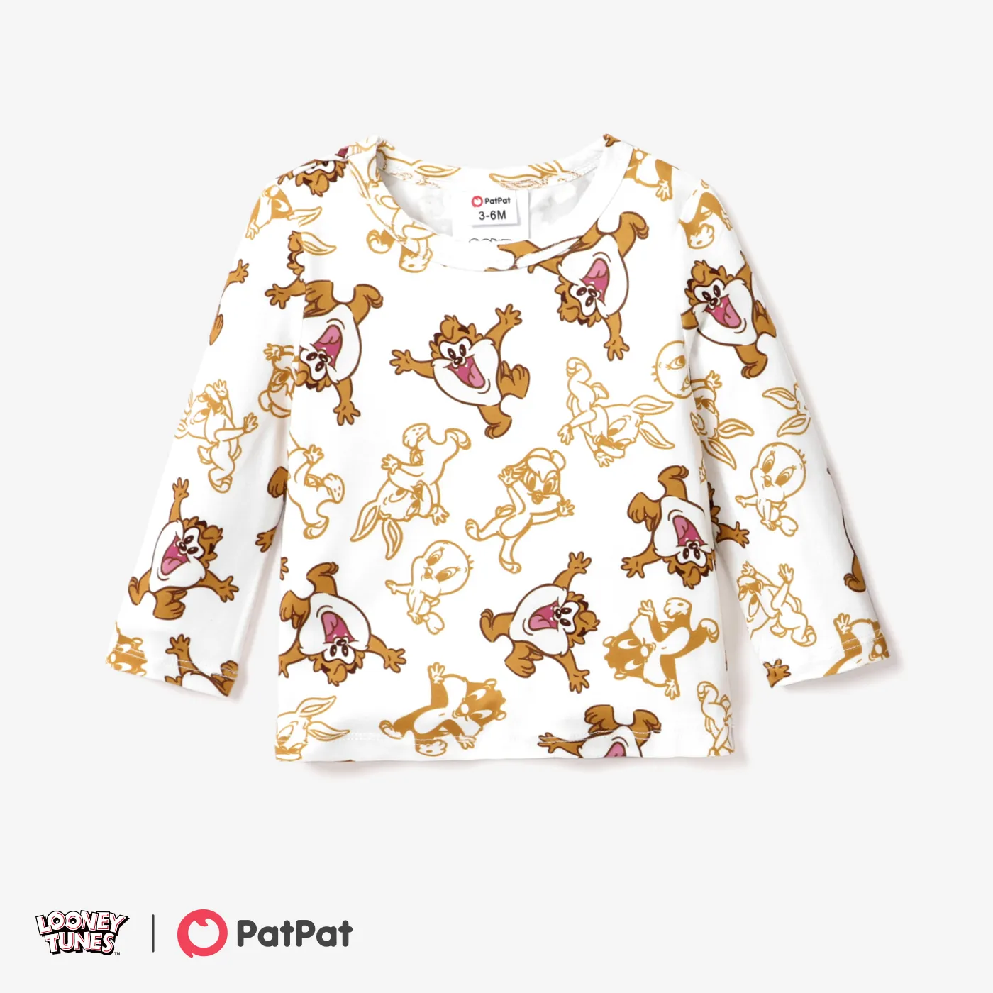 Looney Tunes Baby Boy/Girl Character Graphic Print Top or Jumpsuit Yellow