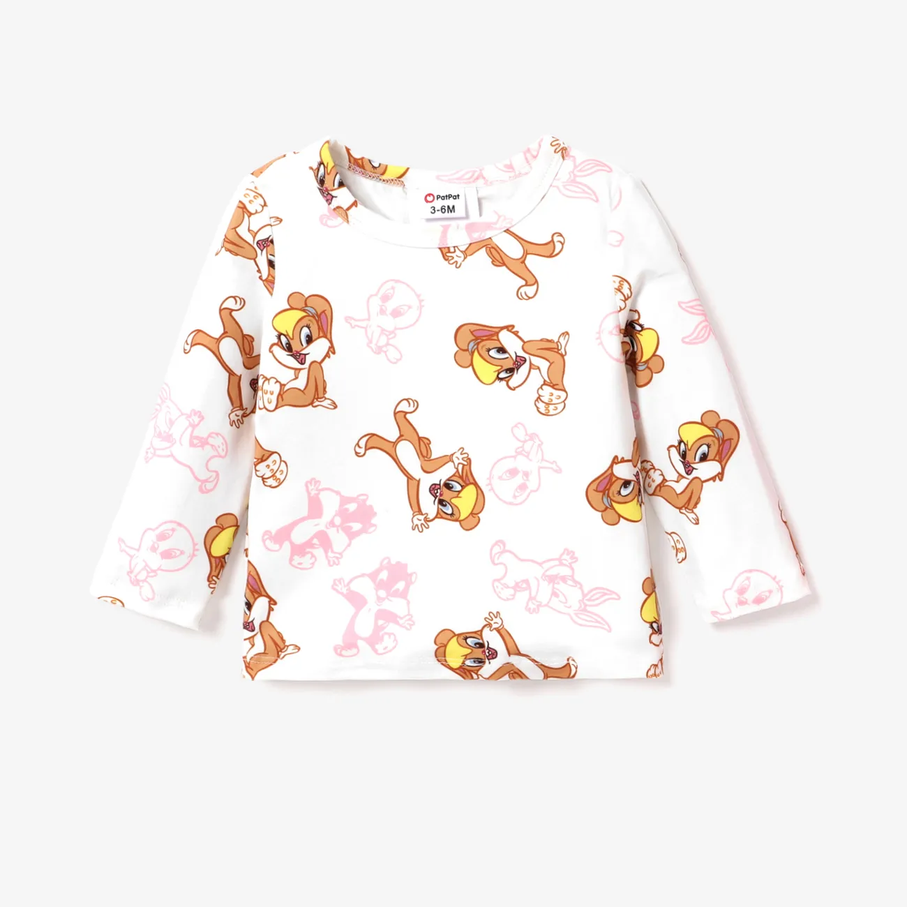 Looney Tunes Baby Boy/Girl Character Graphic Print Top or Jumpsuit Pink big image 1