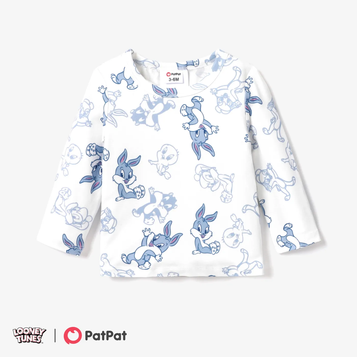 Looney Tunes Baby Boy/Girl Character Graphic Print Top or Jumpsuit Blue