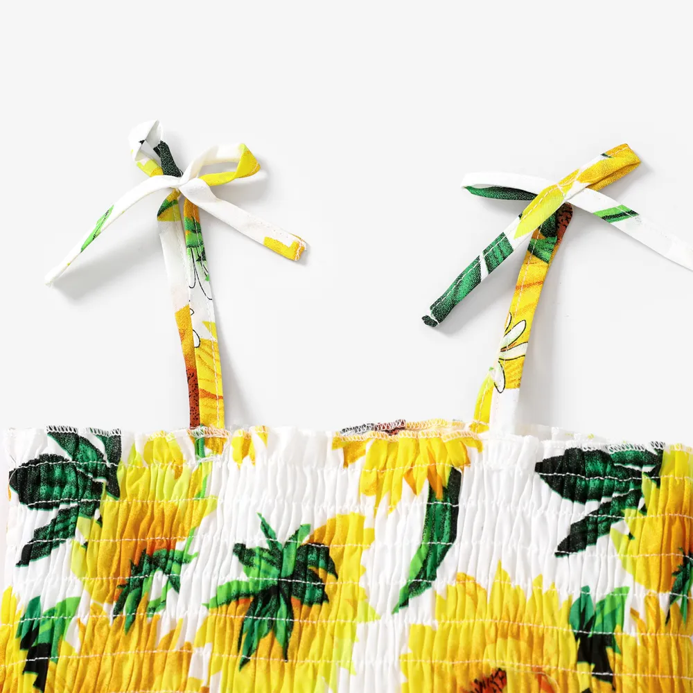 Kleinkinder Mädchen Faltenbesatz Süß Sonnenblume Kleider  big image 3