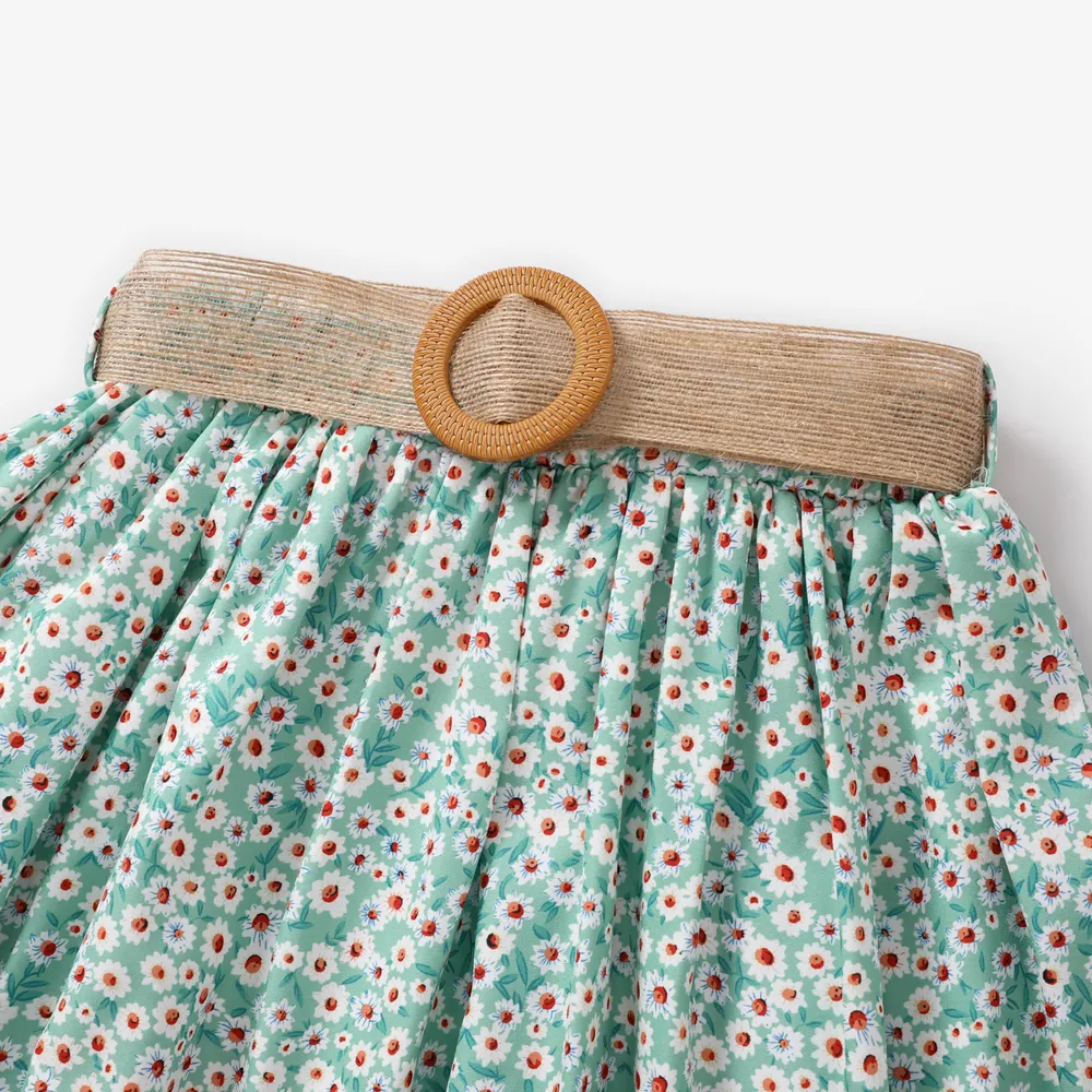 3 pezzi Bambini Vestito con gonna Ragazza Punto smock Piante e fiori big image 5