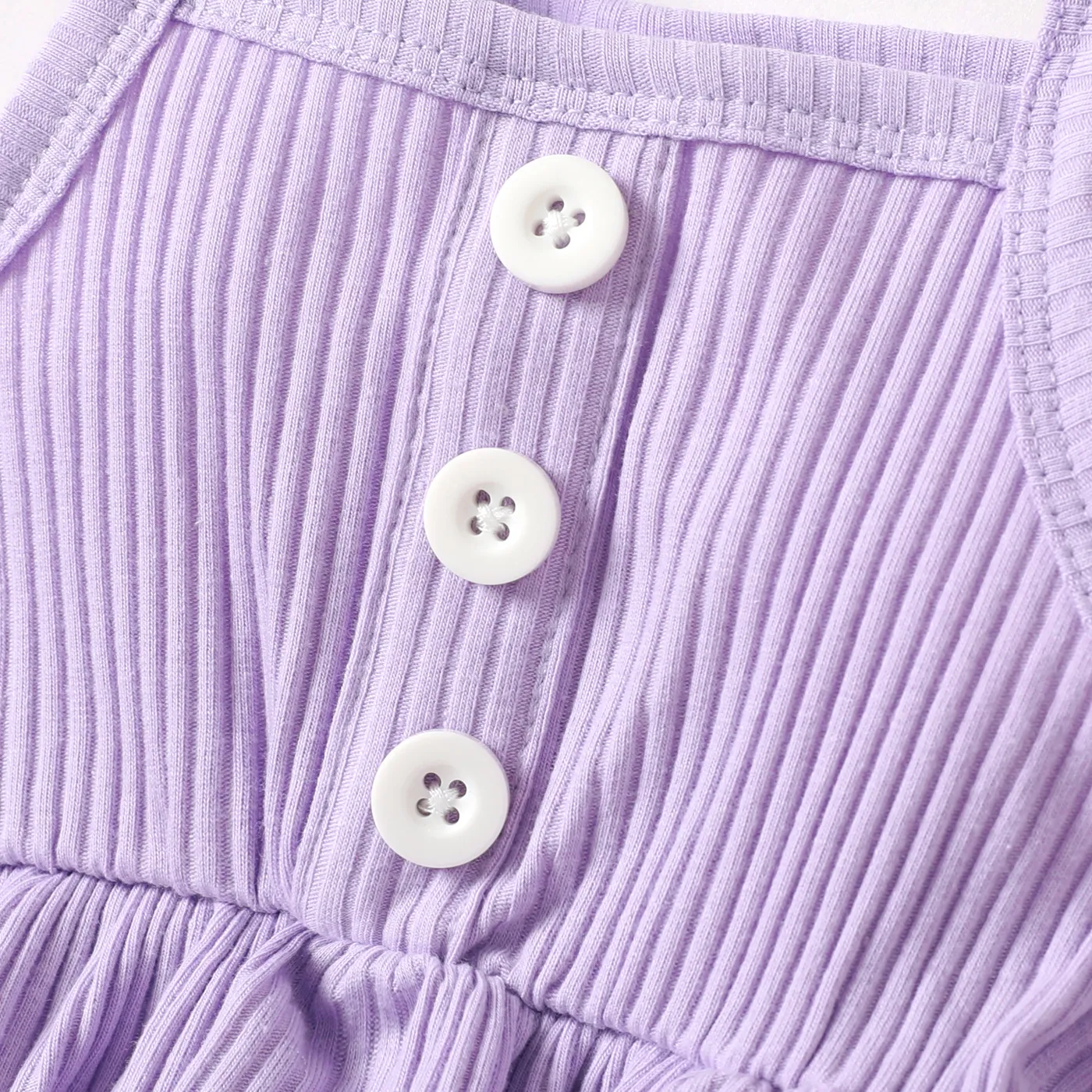 3 unidades Bebé Menina Bordas em forma de sino Rosa Bonito Manga cava Conjunto para bebé  image 3