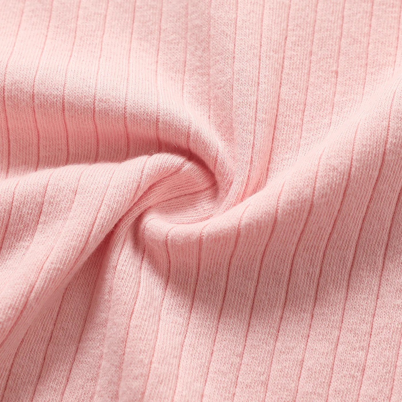 Toddler Girl Solid Color Ribbed Sleeveless Cotton Dress Pink image 5