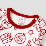 Christmas Cute Cartoon Gingerbread Man Print Family Matching Pajamas Sets (Flame Resistant)  image 3