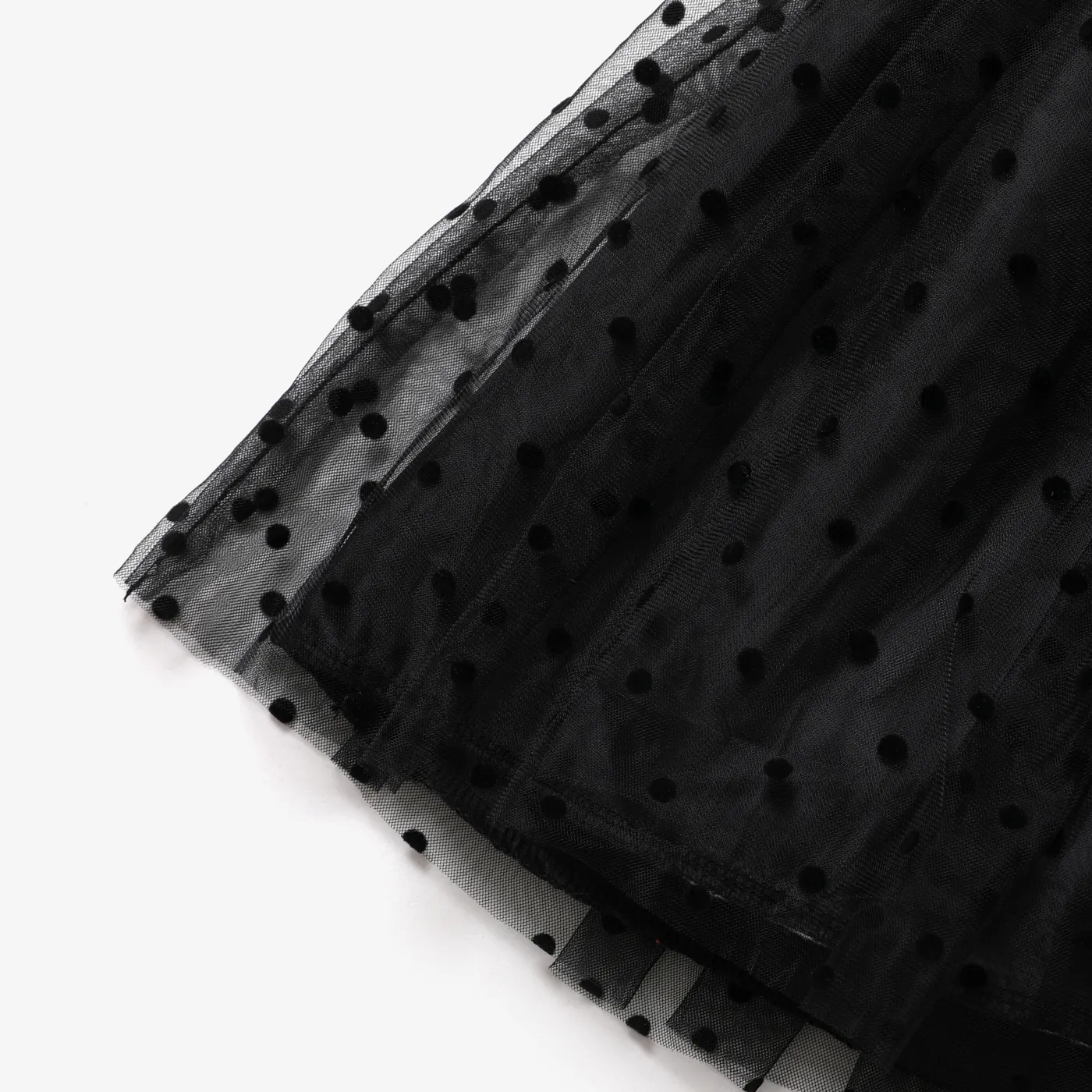 Criança Menina Mangas franzidas Bonito Vestidos Preto image 4
