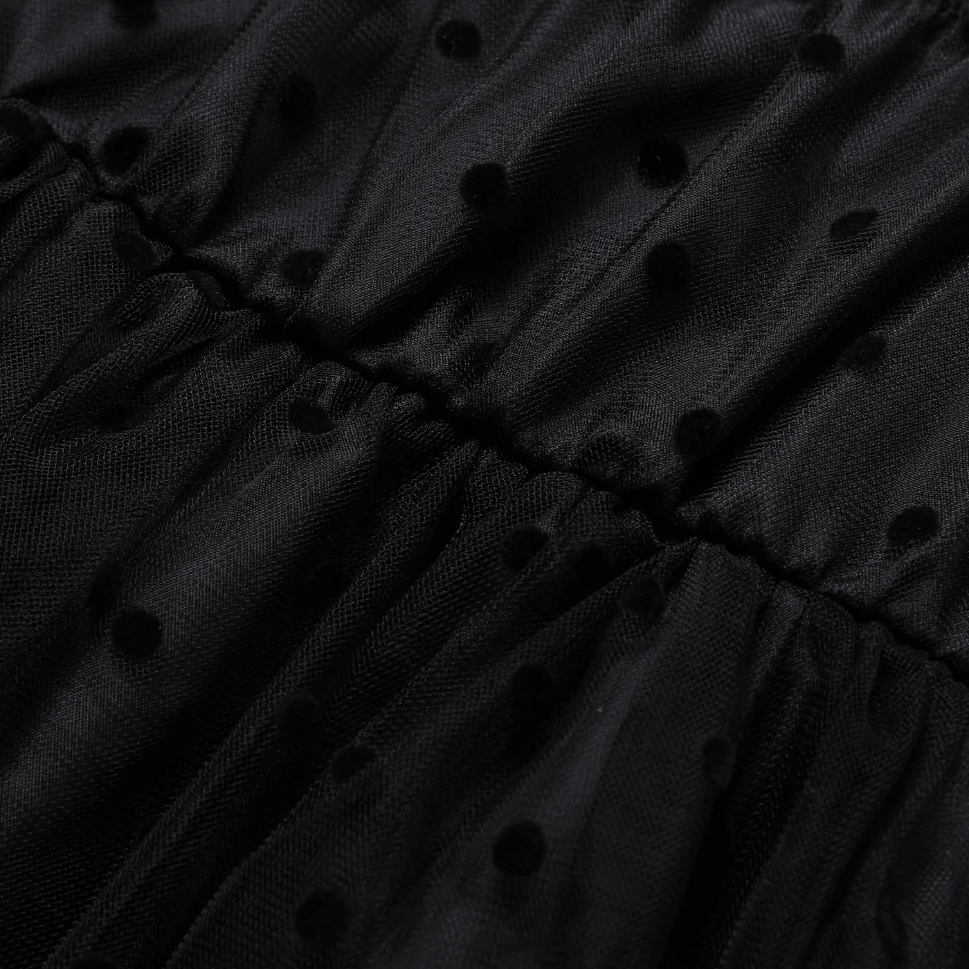 Criança Menina Mangas franzidas Bonito Vestidos Preto image 5