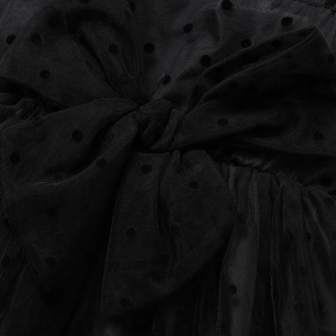 Criança Menina Mangas franzidas Bonito Vestidos Preto image 3