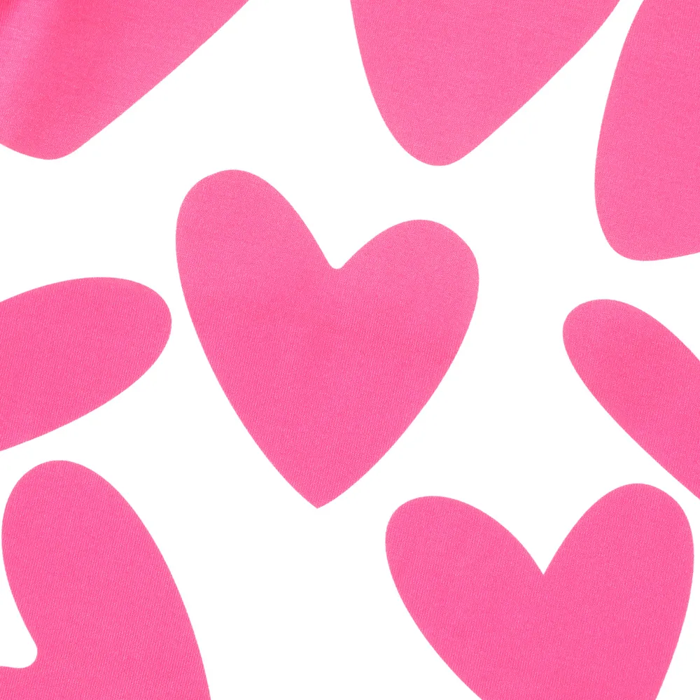 Kid Girl Heart/Letter Print Short-sleeve Tee big image 5