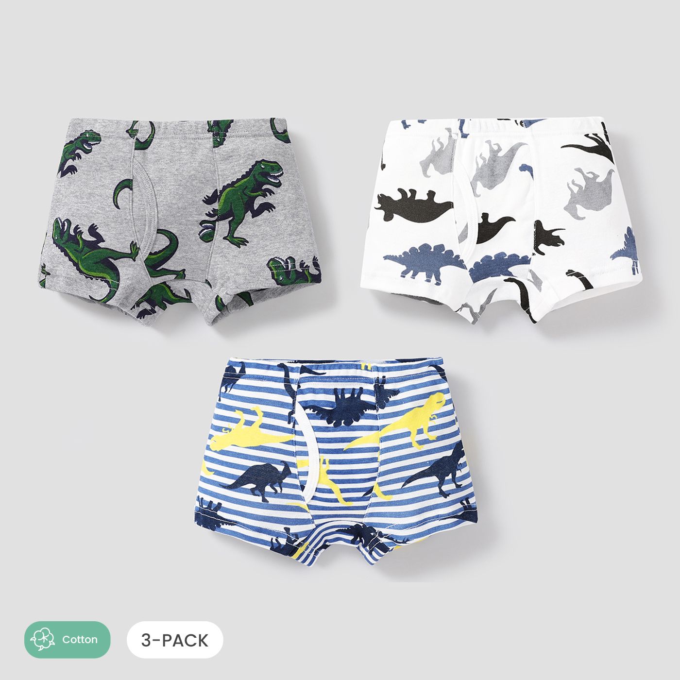Boy's Casual 3pcs Cotton Underwear Set - Other Pattern, Machine Washable