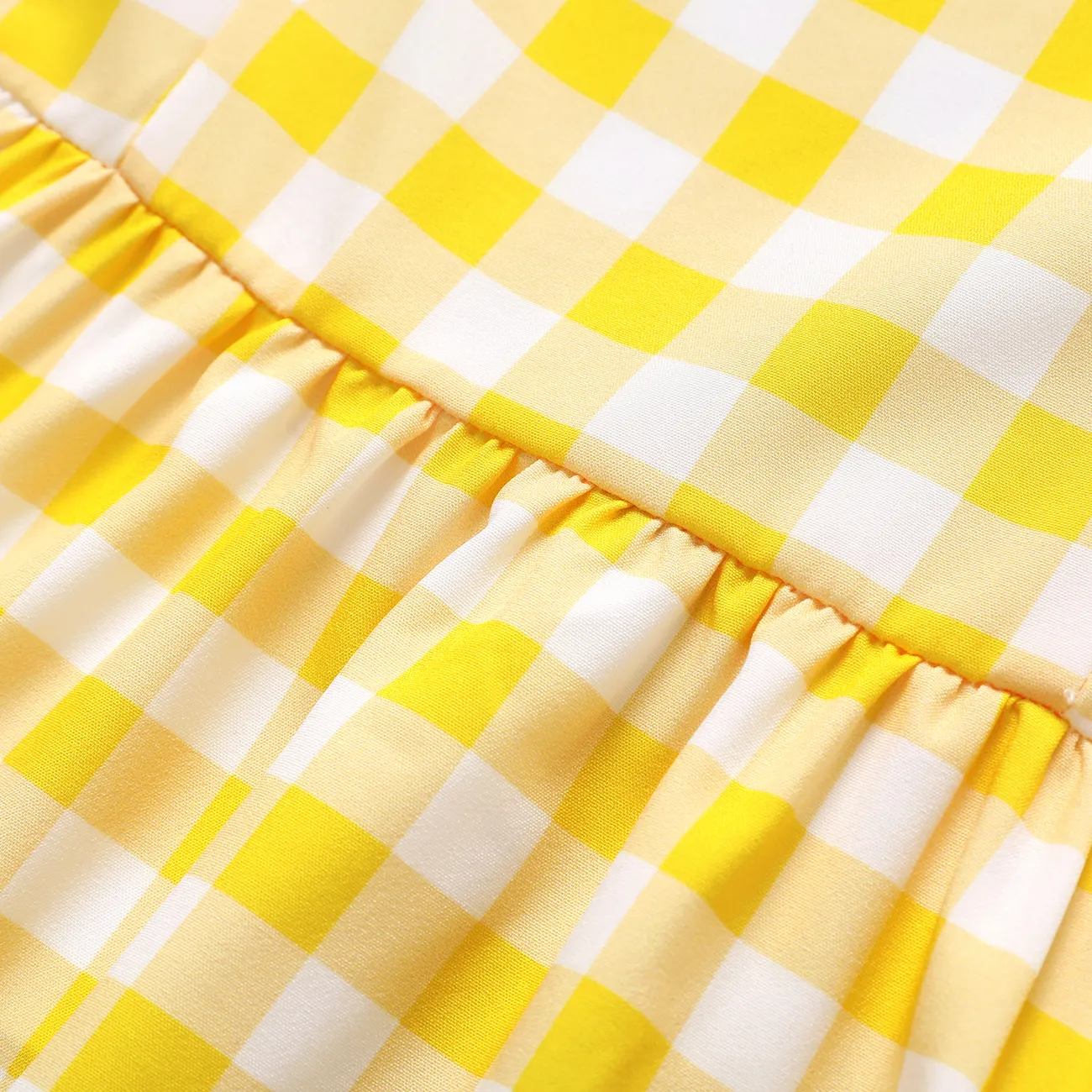 小童 女 喇叭袖 甜美 檸檬 連衣裙 黃色 big image 1