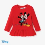Disney Mickey and Friends Christmas Toddler Girl Cotton Character Print Top or Colorblock Vest or Leggings Red