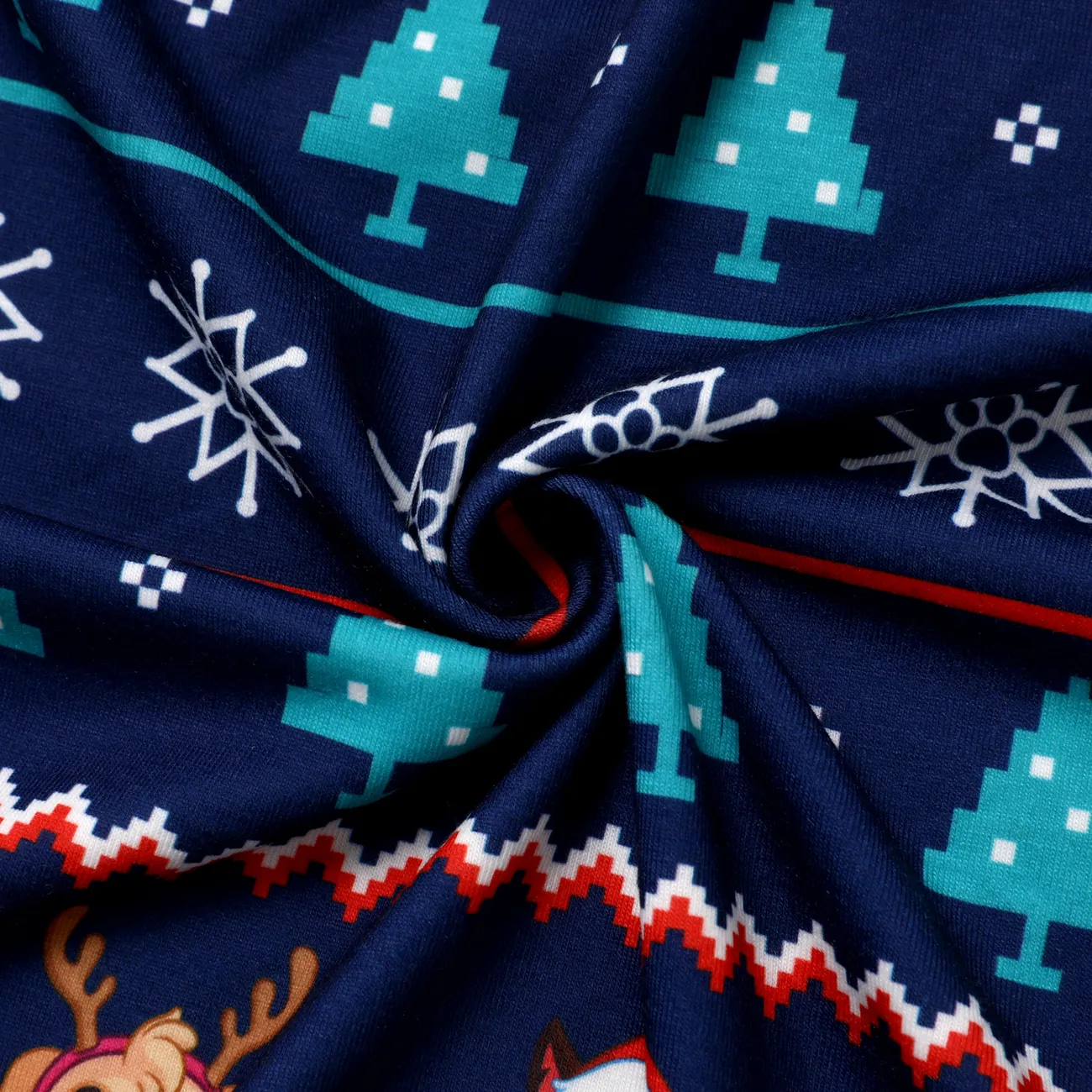 Helfer auf vier Pfoten Weihnachten Familien-Looks Langärmelig Familien-Outfits Pyjamas (Flame Resistant) tiefes Blau big image 1
