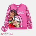 Barbie Kid Girl Christmas Character Print Long-sleeve Sweatshirt  image 1