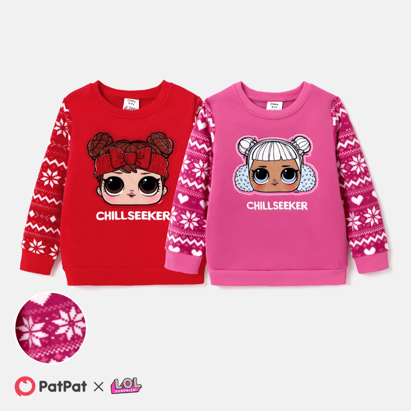 L.O.L. SURPRISE! Kid Girl Character Print Long-sleeve Sweatshirt 