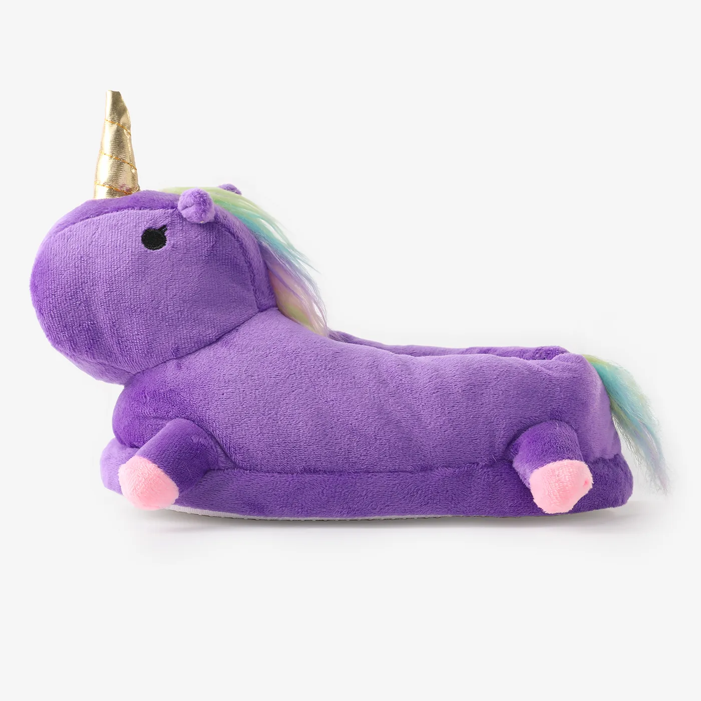 Family Matching Plush Unicorn Slippers Purple image 4