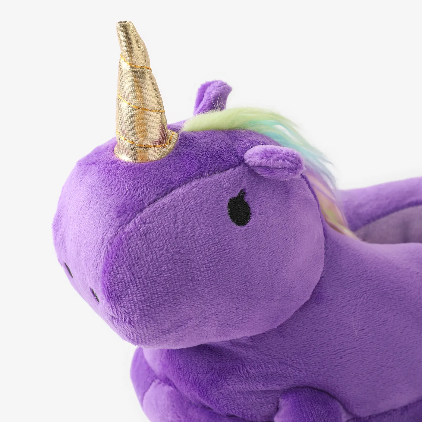 Family Matching Plush Unicorn Slippers Purple image 5